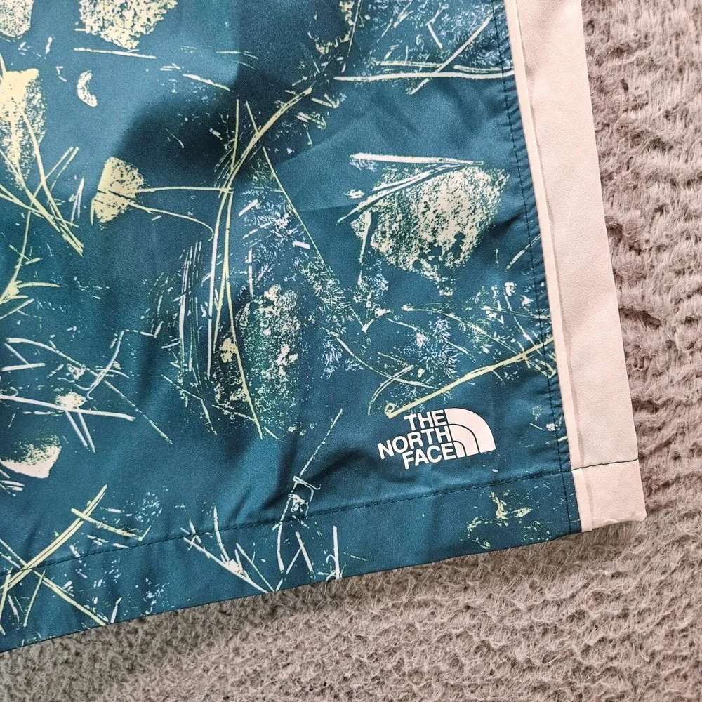 NWOT The North Face Swim Shorts Trunks‎ Men's XXL Flash Dry Abstract Green Lined